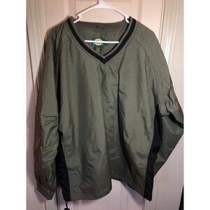Cabela’s Mens XL Green V-neck Long Sleeve Nylon Windbreaker